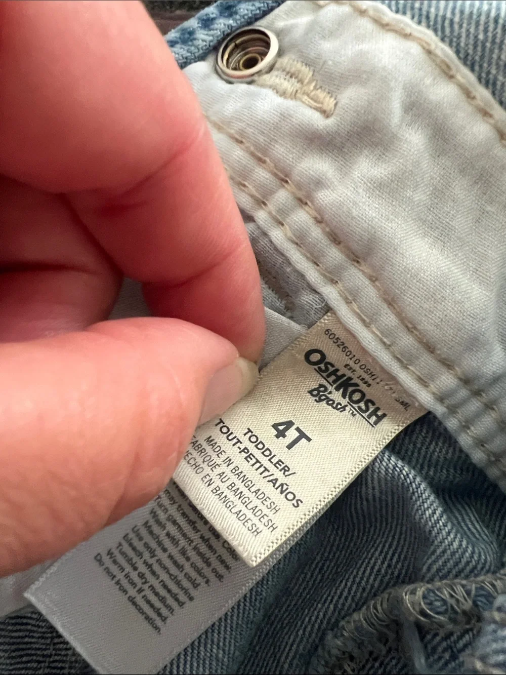 OshKosh B'gosh Light Blue Denim Heart Bib Overalls